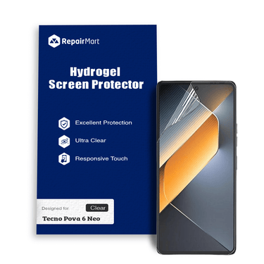 Tecno Pova 6 Neo Compatible Premium Hydrogel Screen Protector With Full Coverage Ultra HD